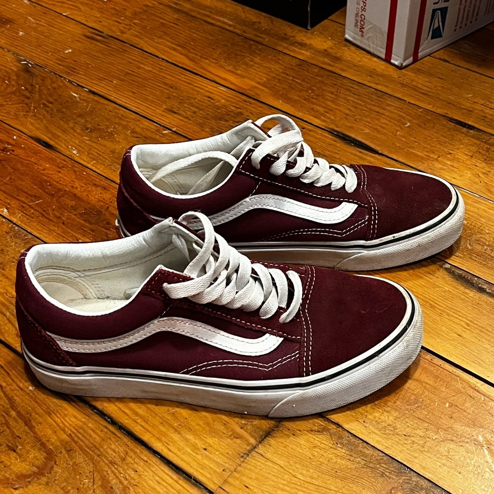 Vans Old Skool Sneakers. Burgundy Red. Sz 7.5